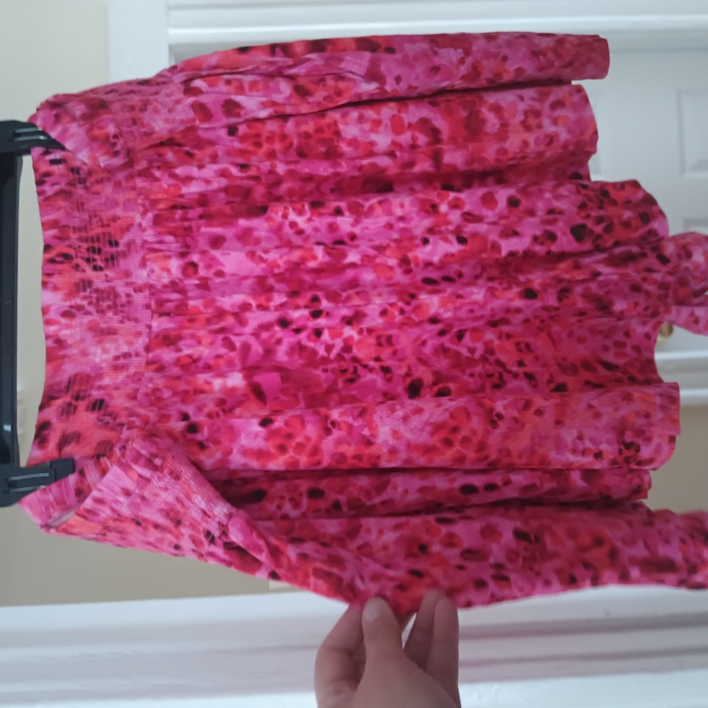 Vibrant Pink Patterned Skirt